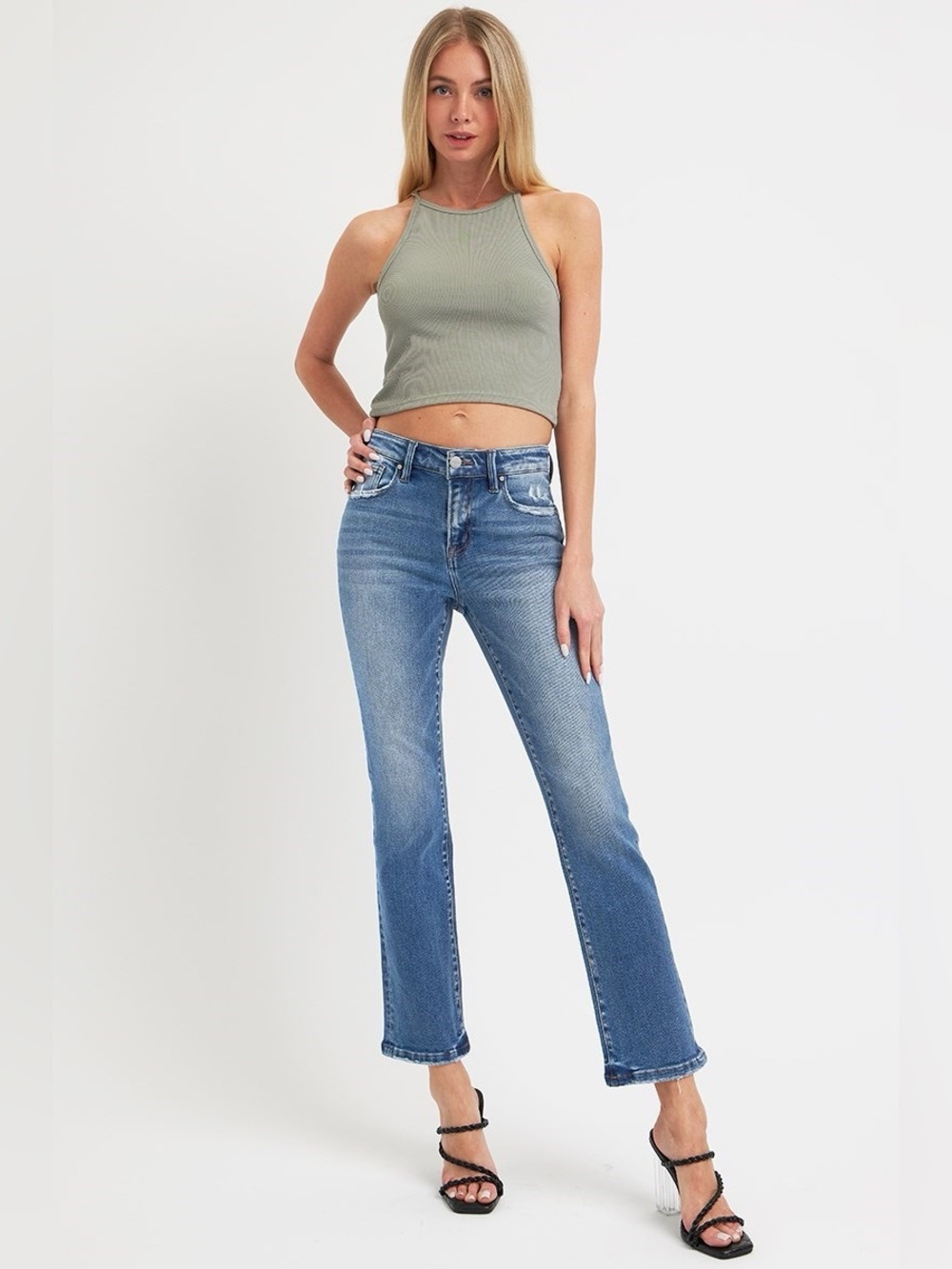 RDP5302RT DARK Risen Mid Rise Straight Jeans - Picture 4 of 4